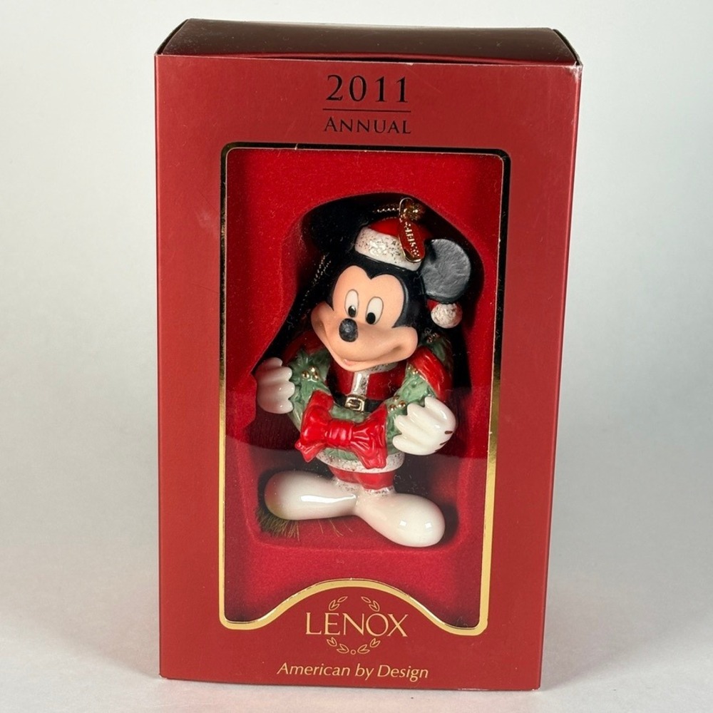 2011 Lenox MERRY MICKEY Disney Showcase Collection Christmas Ornament‎